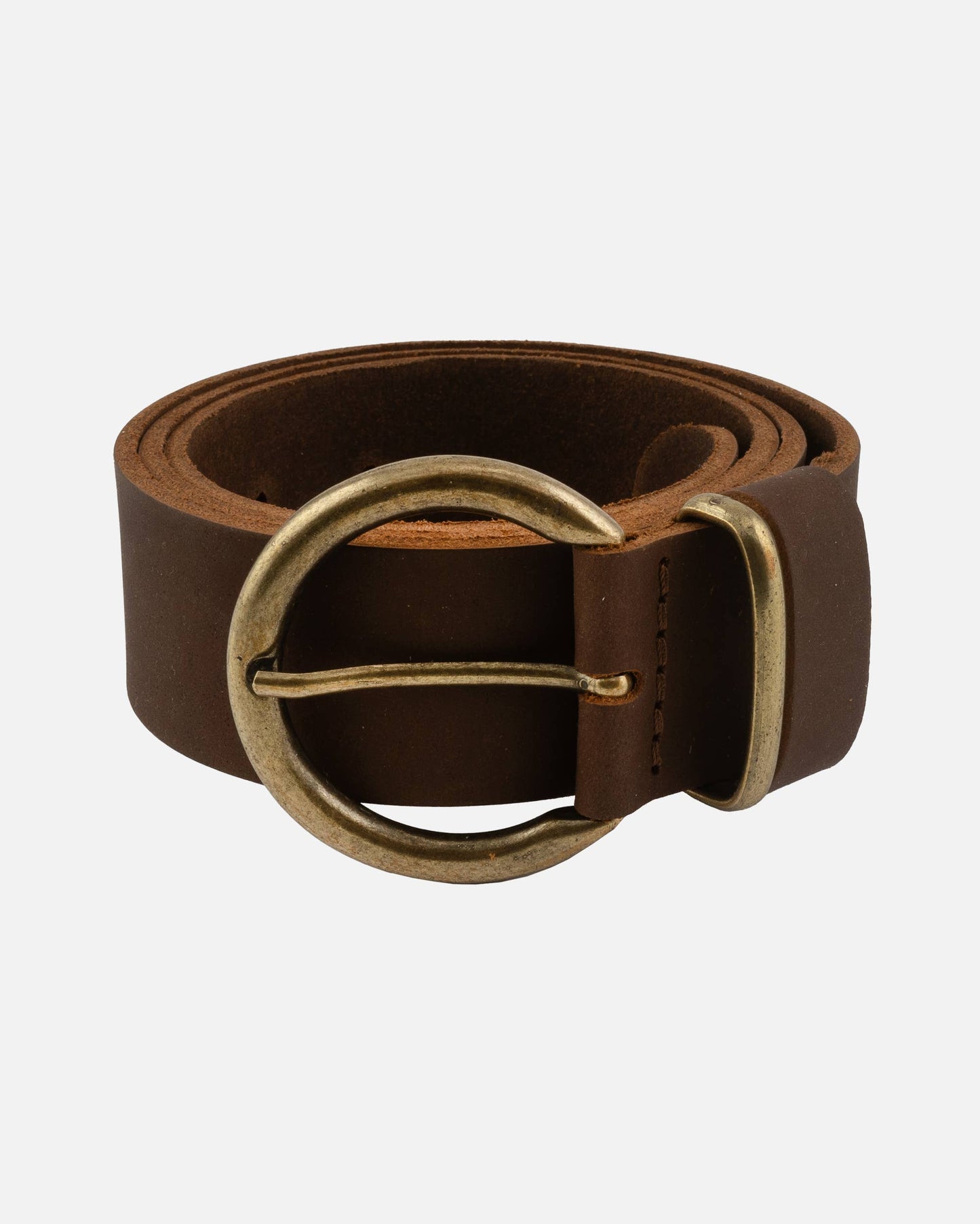 Leah | Classic Round Buckle Leather Belt