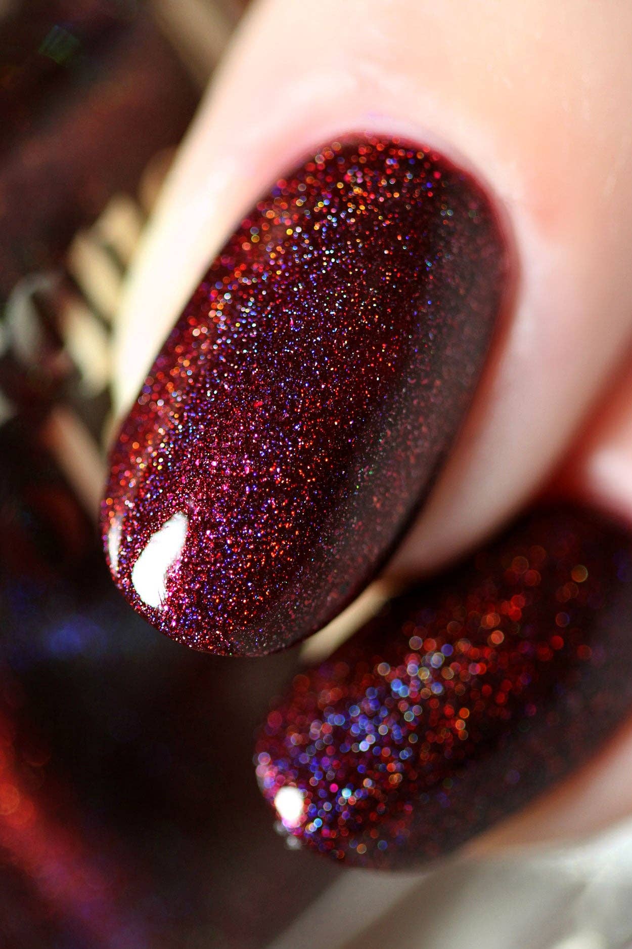 Ambrosia | Oxblood Red Holographic Nail Polish