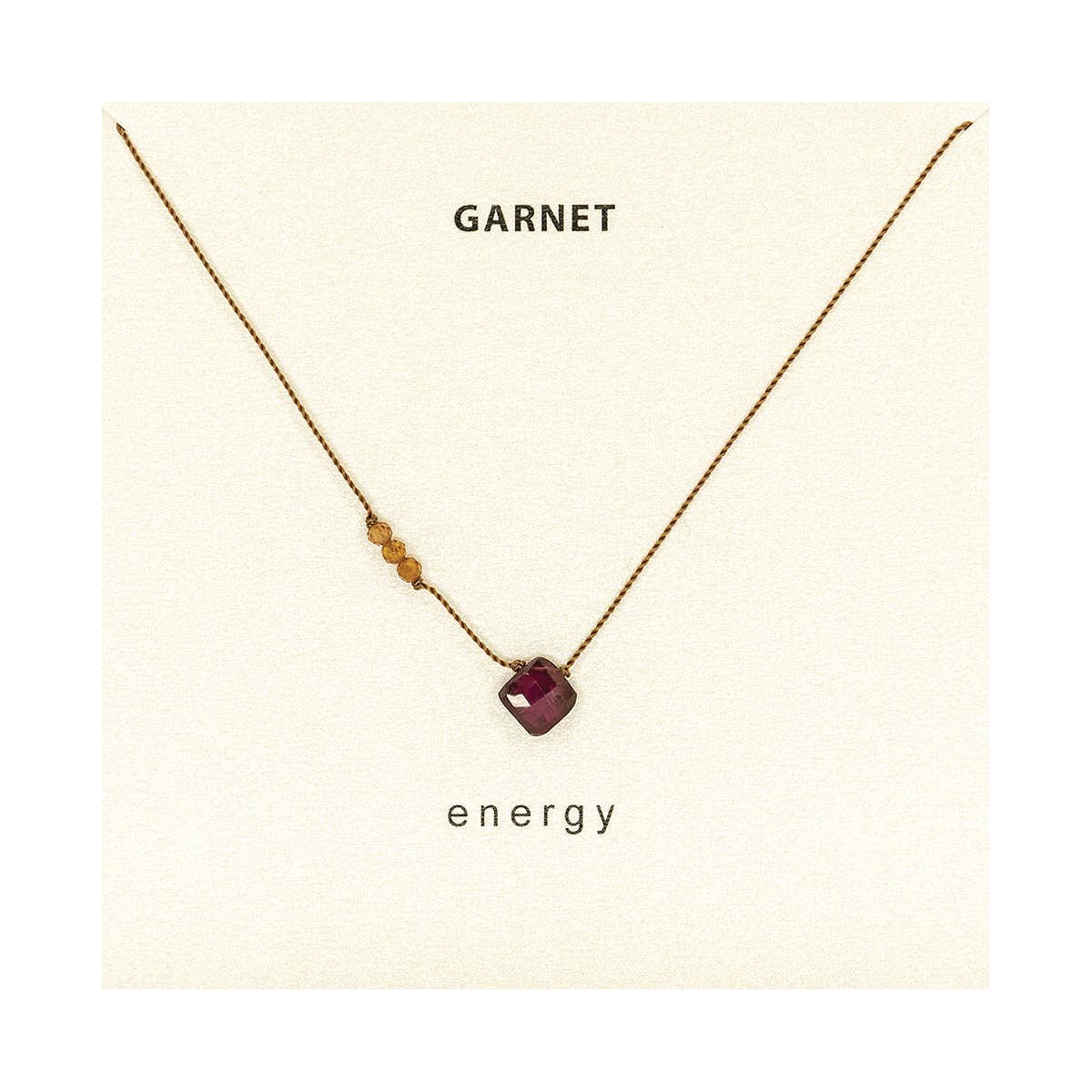 Garnet and Hessonite Energy Necklace