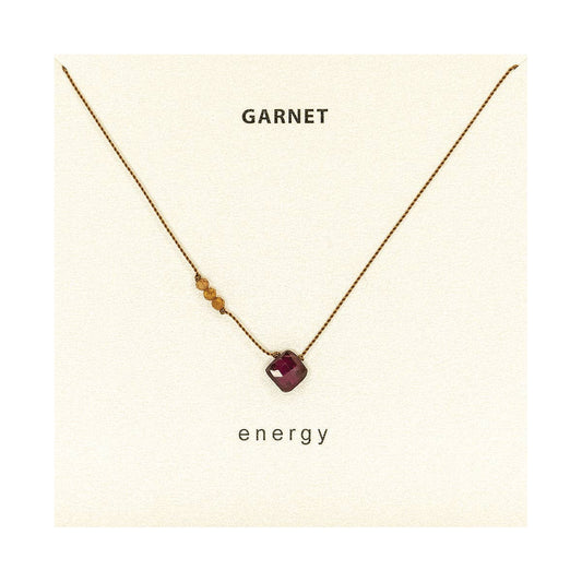 Garnet and Hessonite Energy Necklace