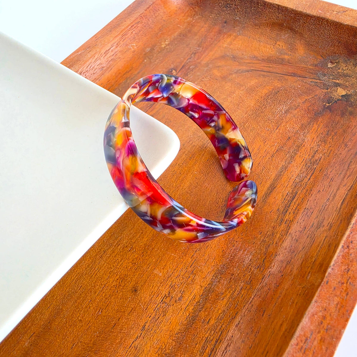 Brynn Bracelet - Jewel Stained Glass - Small // Cuff Bangle