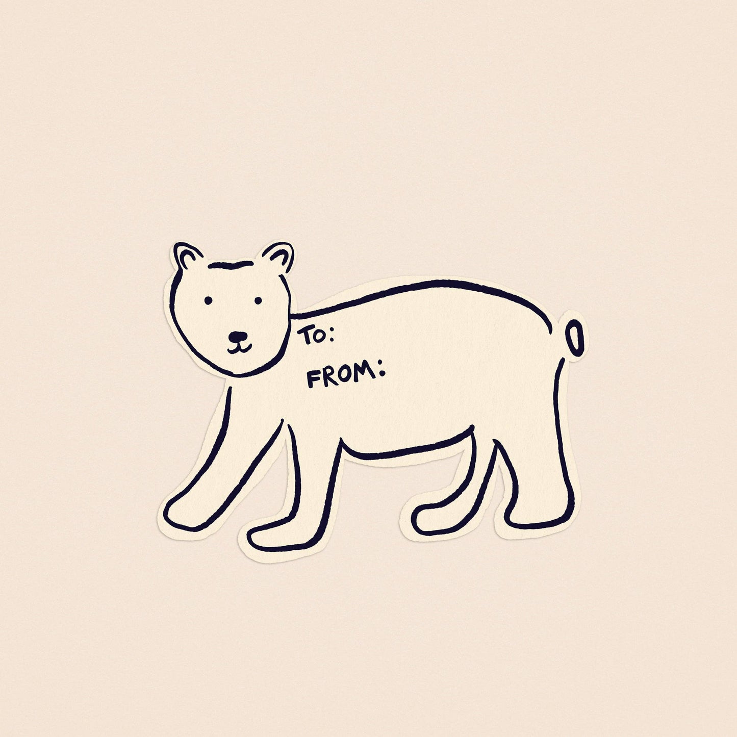 Polar Bear Matte Gift Label Sticker