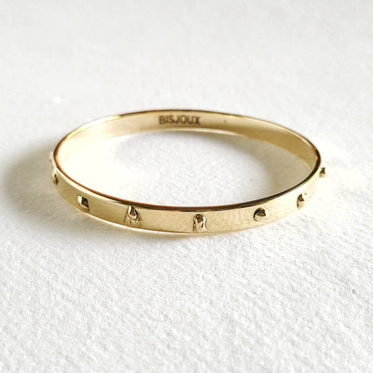 Brass droplet bangle Bisjoux exclusive