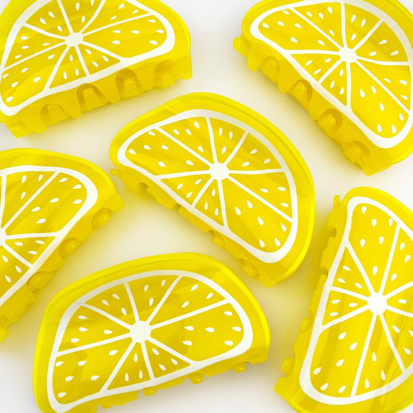Vibrant Yellow Lemon Fruit Hair Claw Clip – Fresh & Cute