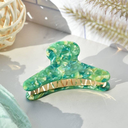 French Hair Claw in Hemlock- Green Hair Clip