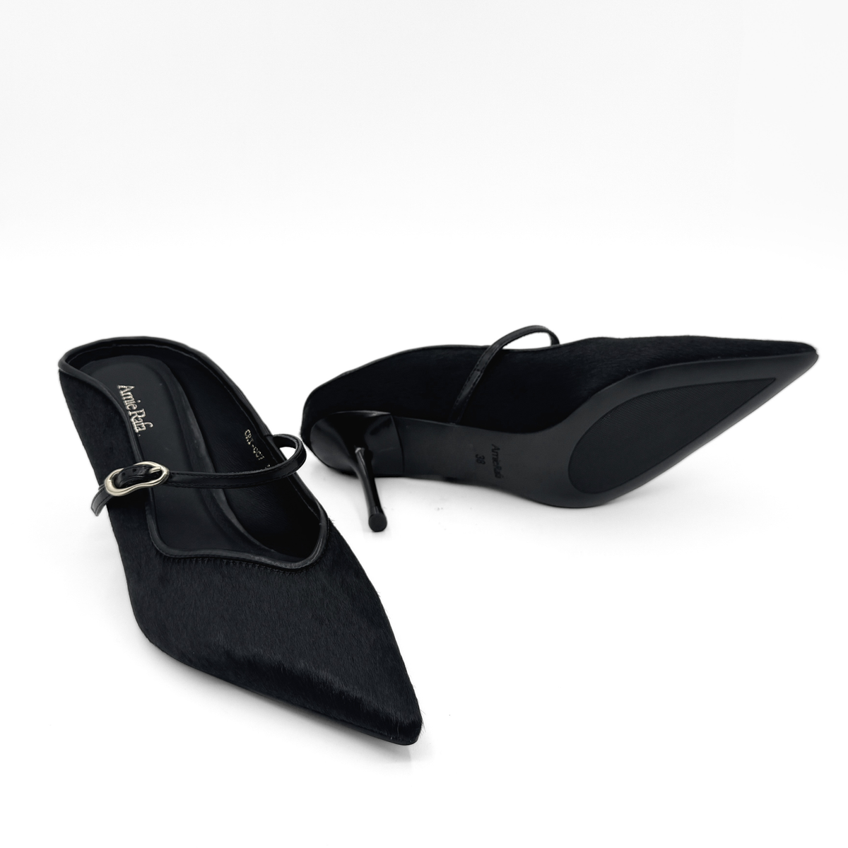 Nicky Black  Pony Hair Pumps