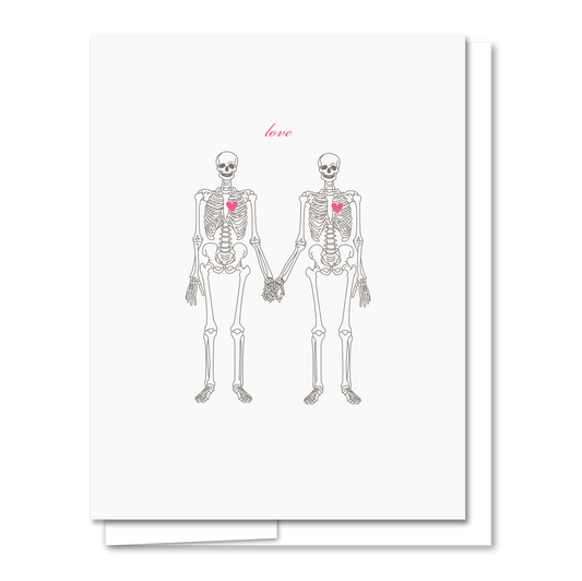 Skeletons - Letterpress Love Card