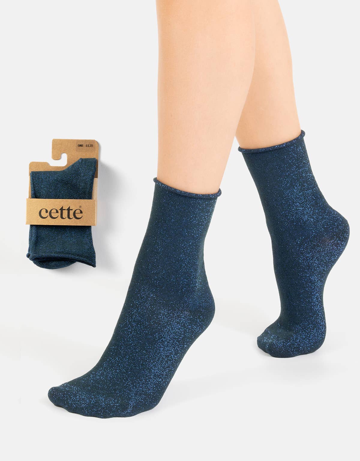 Shiny Socks Glitter Women Ankle Socks Gift Made in Italy
