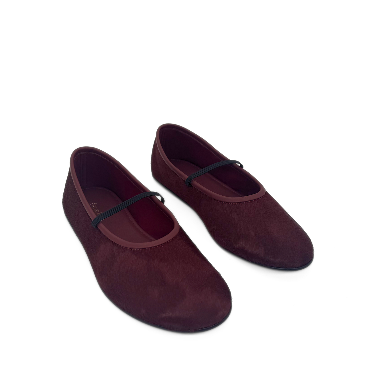 Amber Red Pony Hair Mary Janes