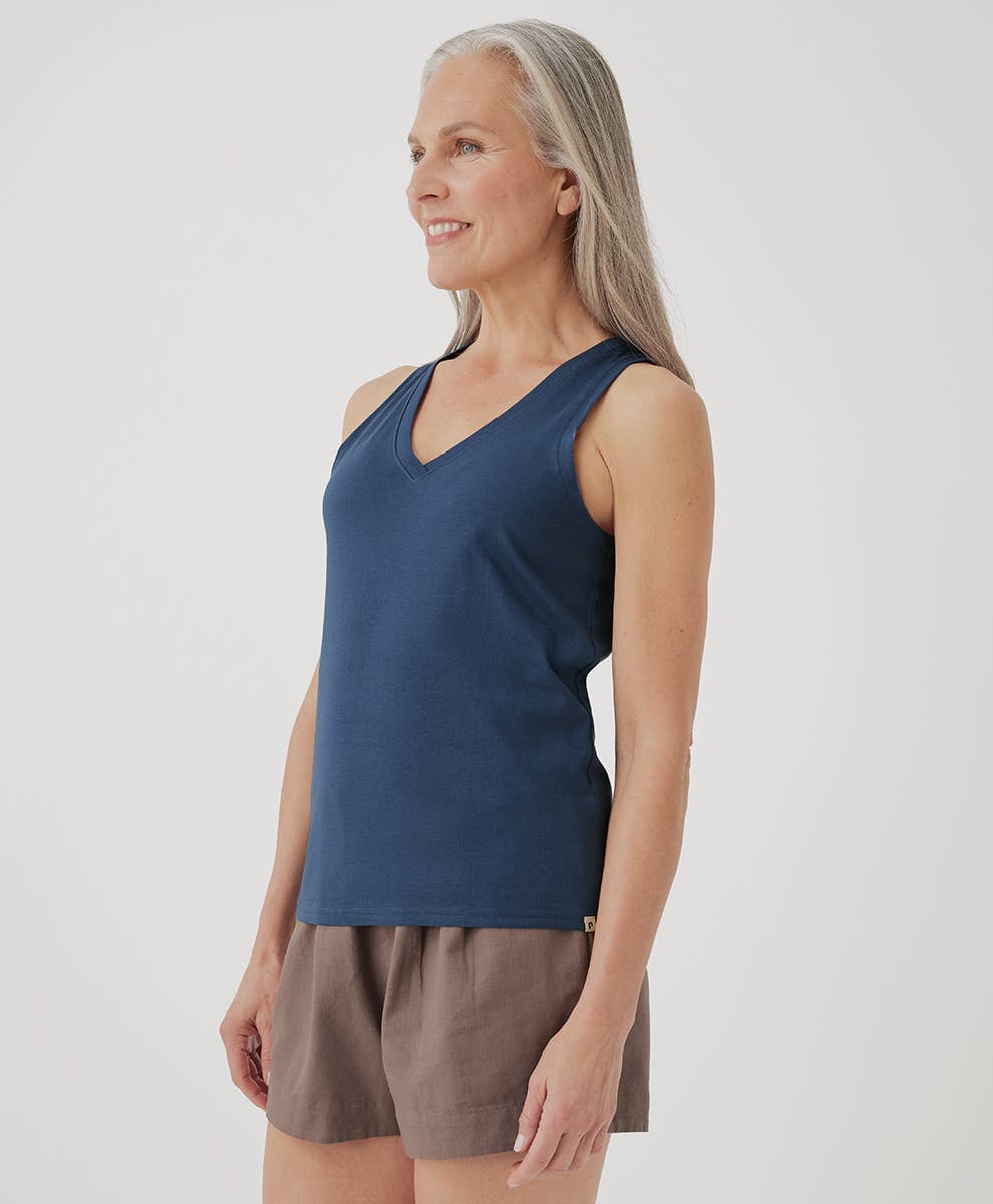 Softspun V-Neck Tank | French Navy