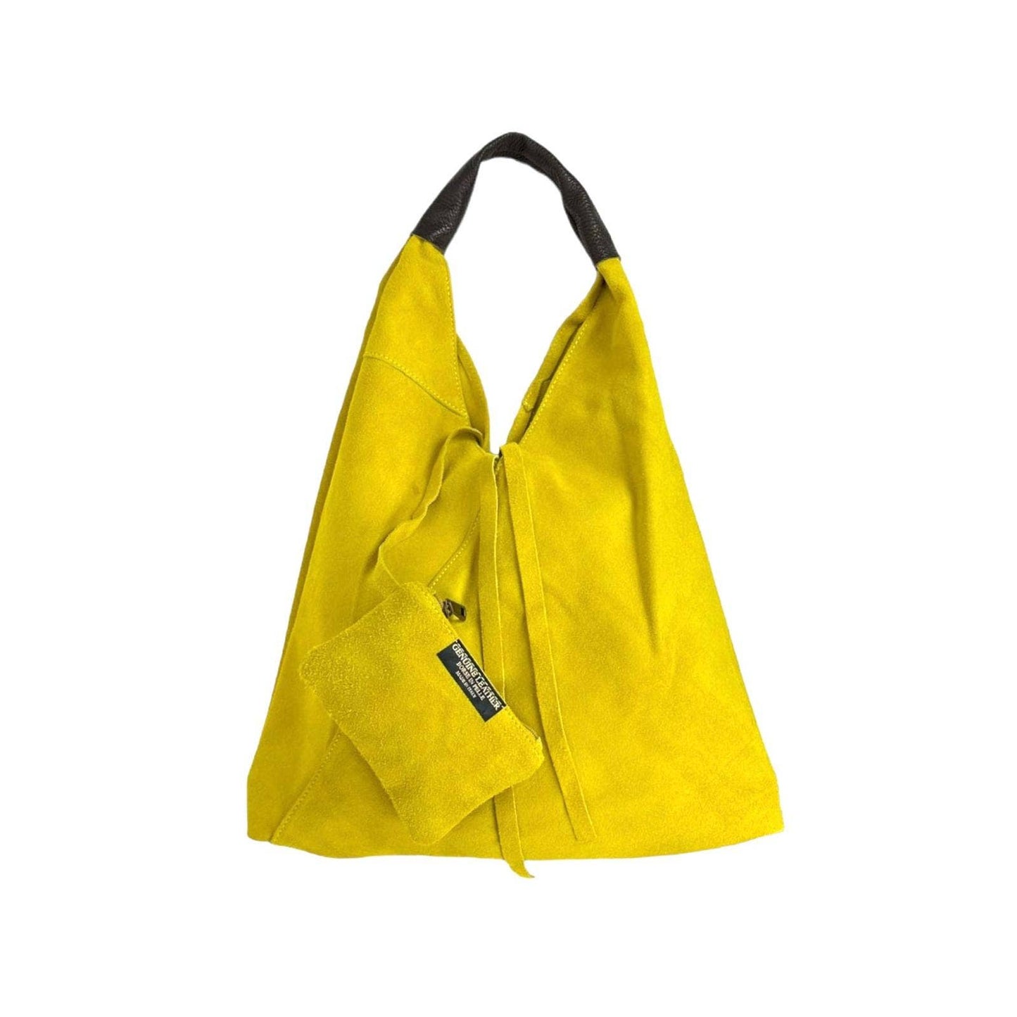 Suede Leather Shoulder Bag with Coin Purse