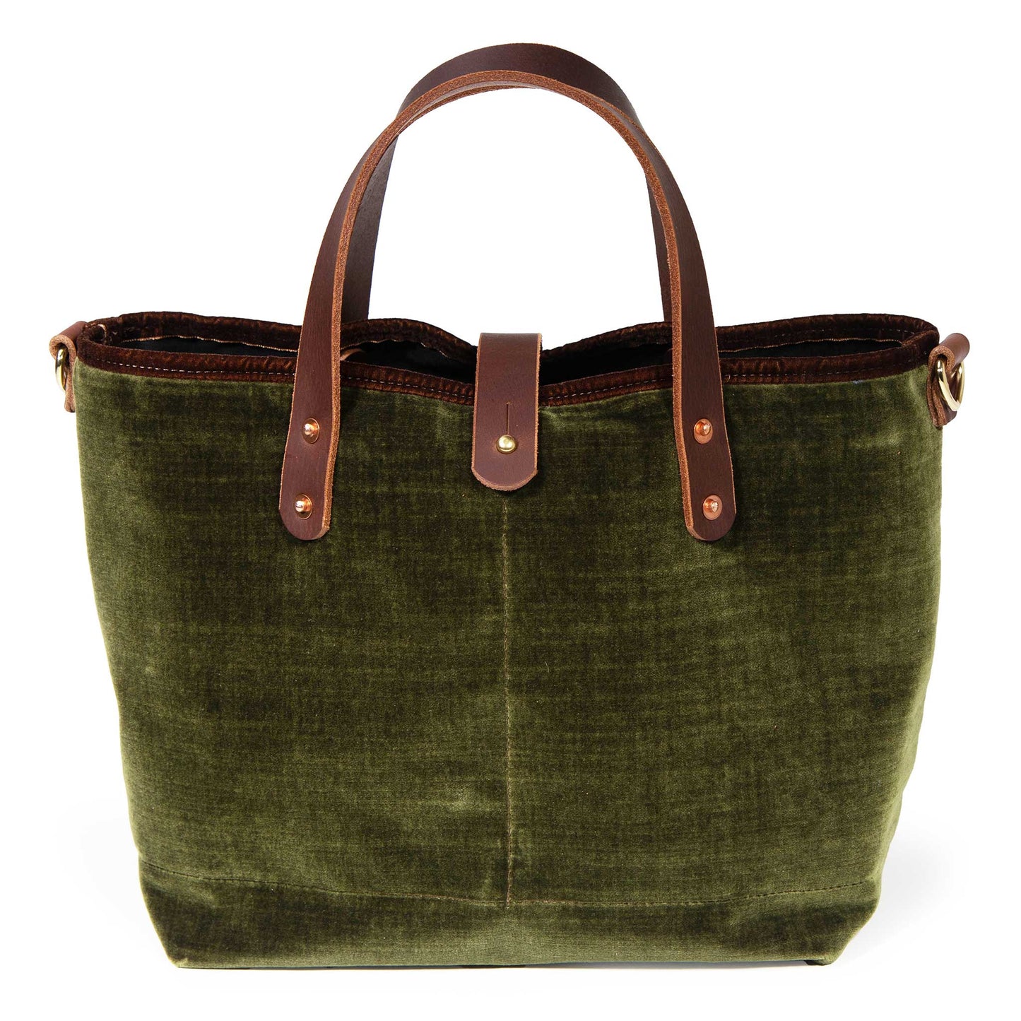 Luxe Velvet Mini Tote-Dark Olive