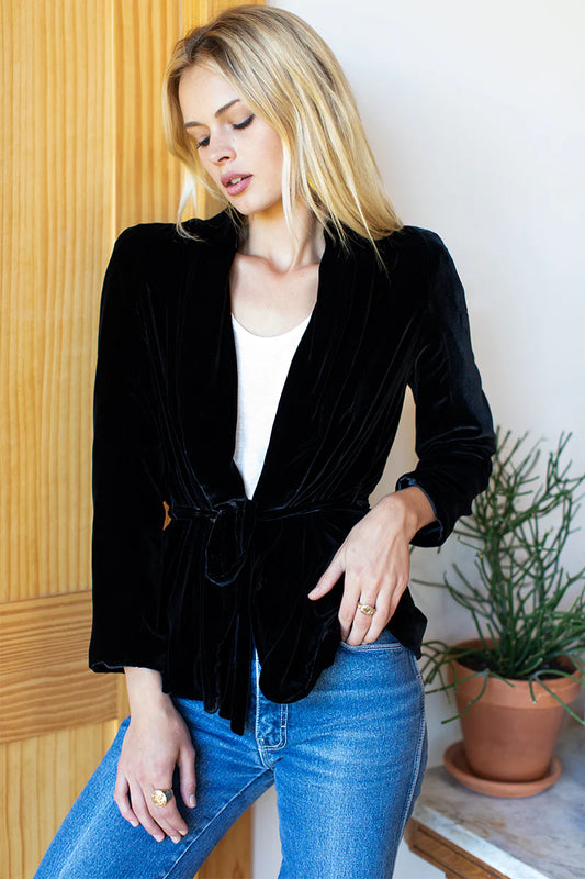 Emerson Fry Paris Jacket | Black Silk Velvet