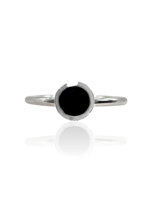 Onyx Solitaire Ring