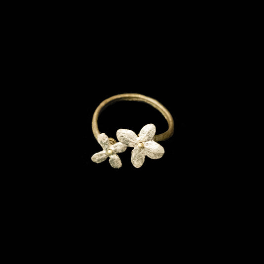 White Hydrangea Adj. Ring