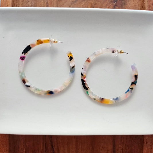 Cameron Hoops - Multicolor // Gift, Earrings, Jewelry, Fall