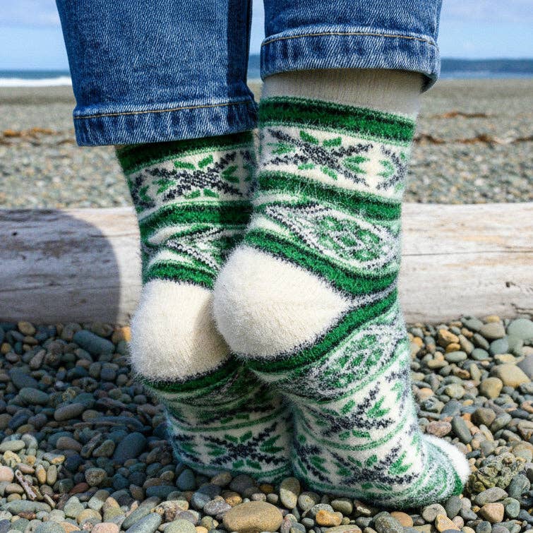 Angora / Bamboo Socks – Malta Forest Green
