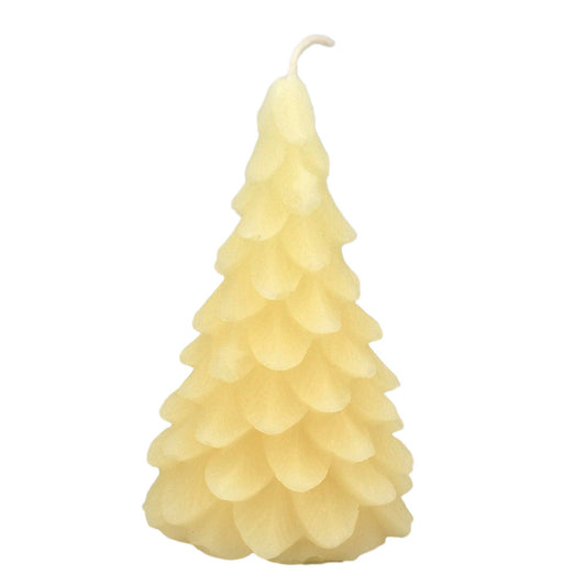 Beeswax Yule Tree Candle - Pearl