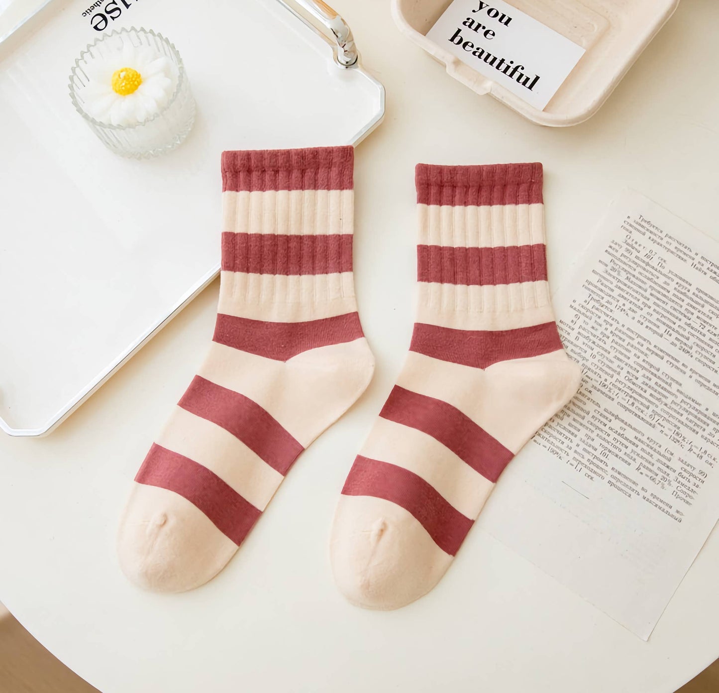 Striped Cotton Socks