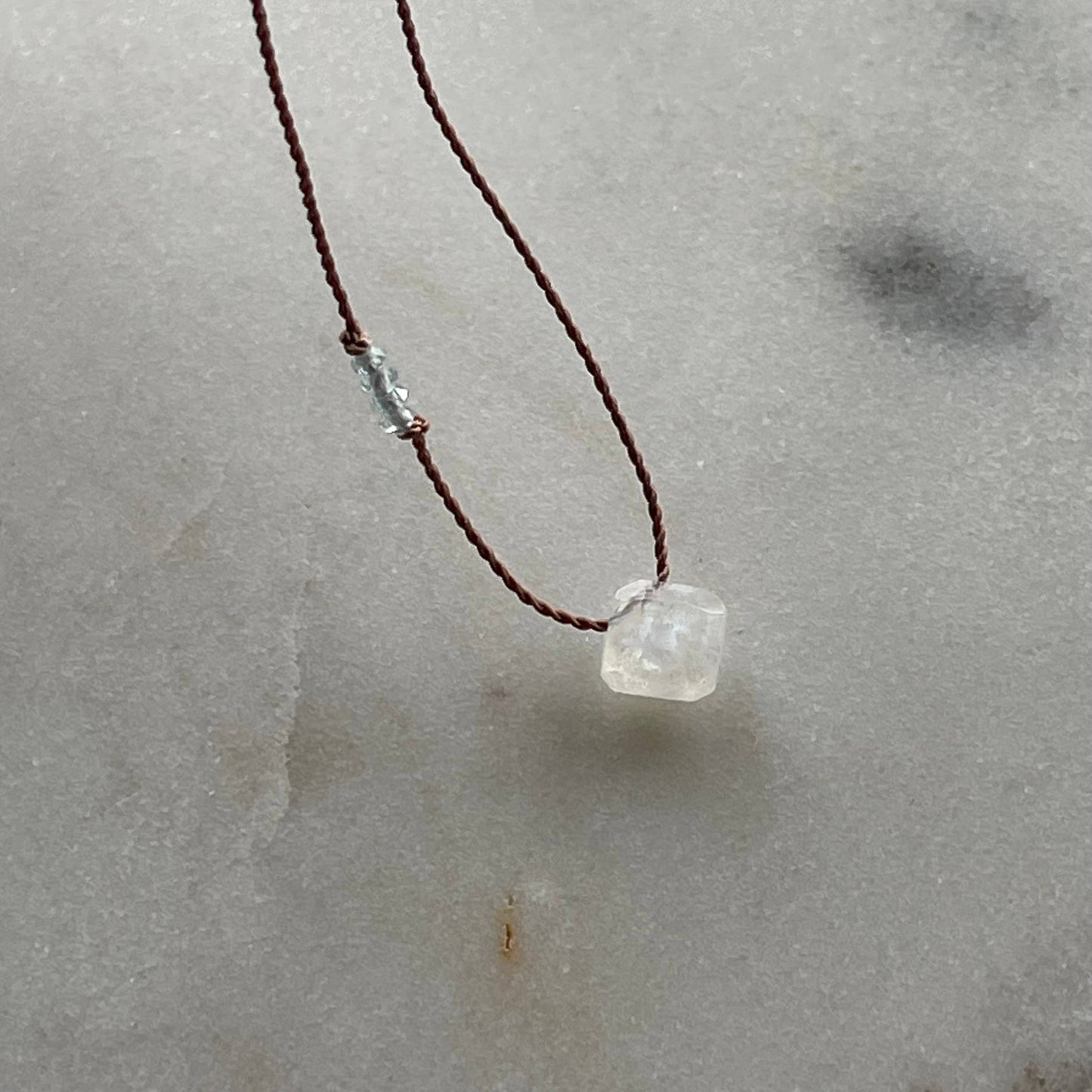 Rainbow Moonstone and Apatite Necklace- New Beginnings
