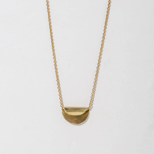 Enfold Necklace | Brass