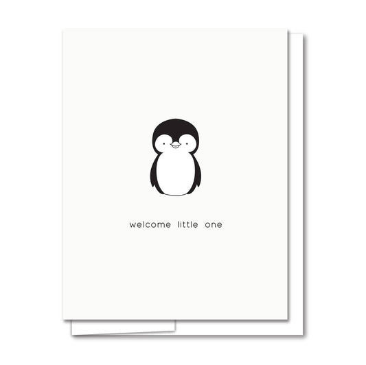 Baby Penguin - Letterpress Baby Card