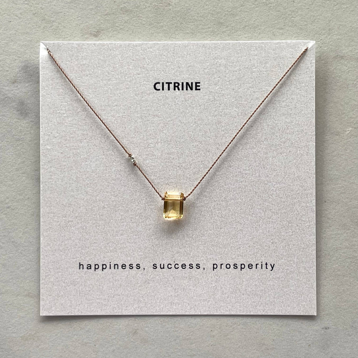 Citrine Baguette Necklace