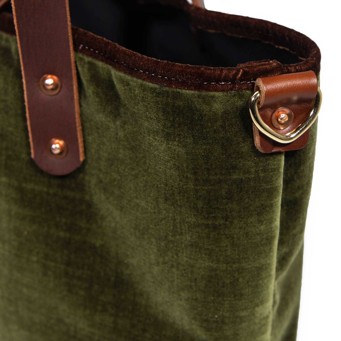 Luxe Velvet Mini Tote-Dark Olive