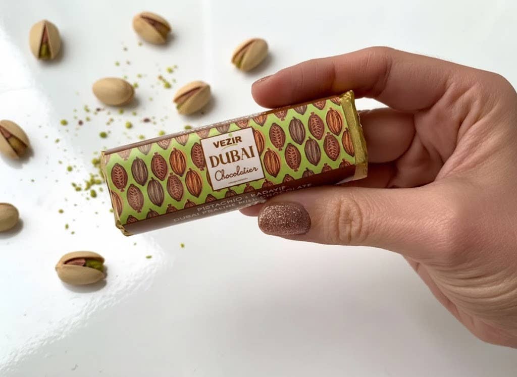 Pistachio Praline Dubai Chocolate 37g Crispy Nutty Turkish: 30 Pieces (37gr Each)