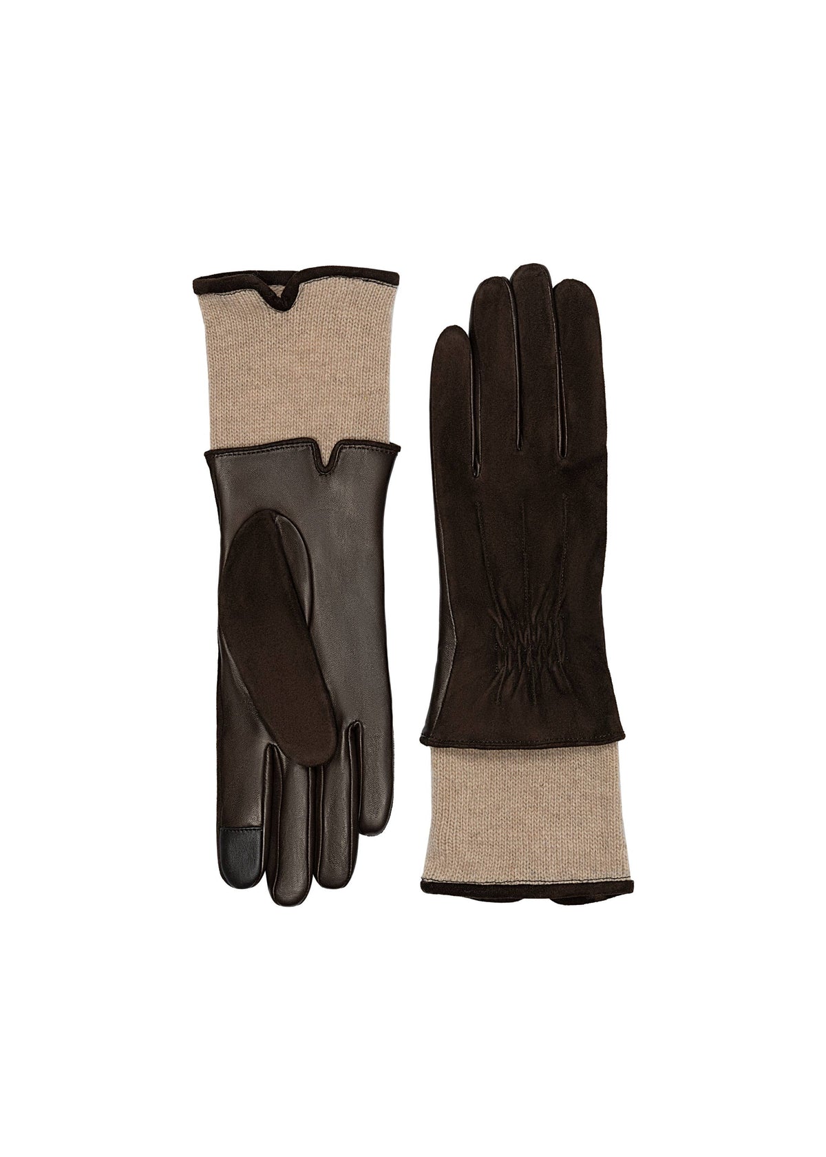 Suede Back Shirred Touch Tech