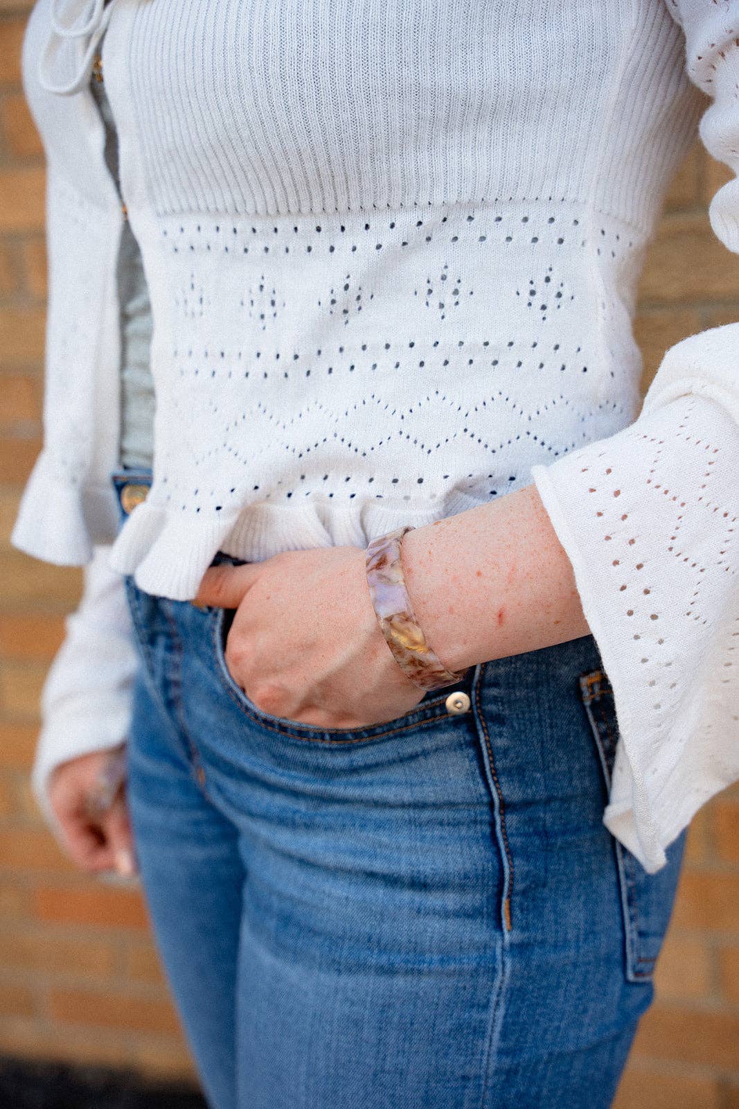 Brynn Bracelet - Shimmering Taupe - Small // Cuff Bangle