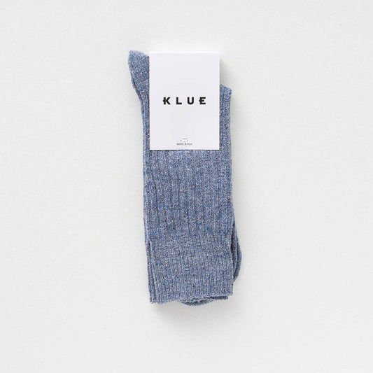 KLUE Silk and Wool DUST STAR socks | Sky Blue