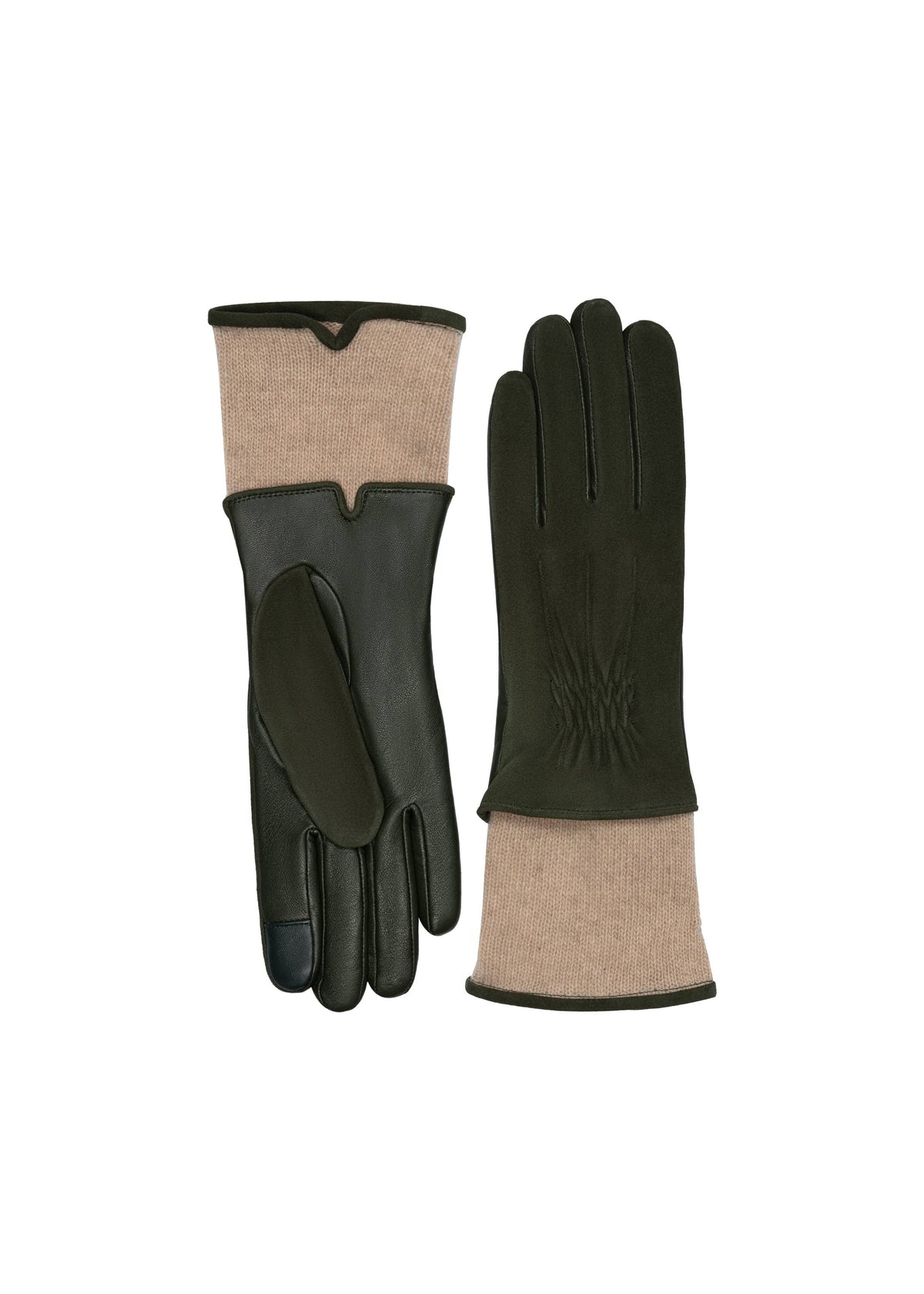Suede Back Shirred Touch Tech