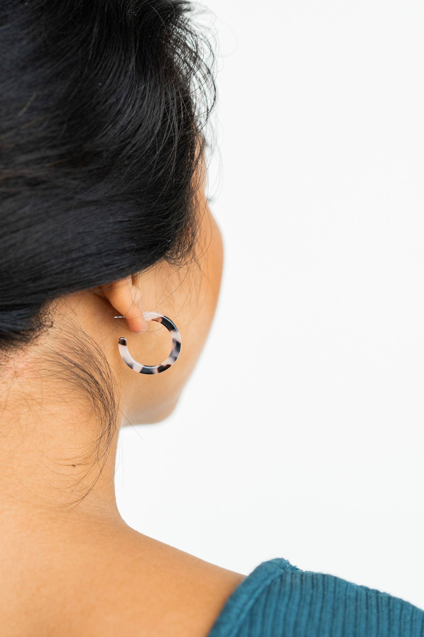 Cam Mini Hoops - Blonde Tortoise // Jewelry, Earrings, Fall