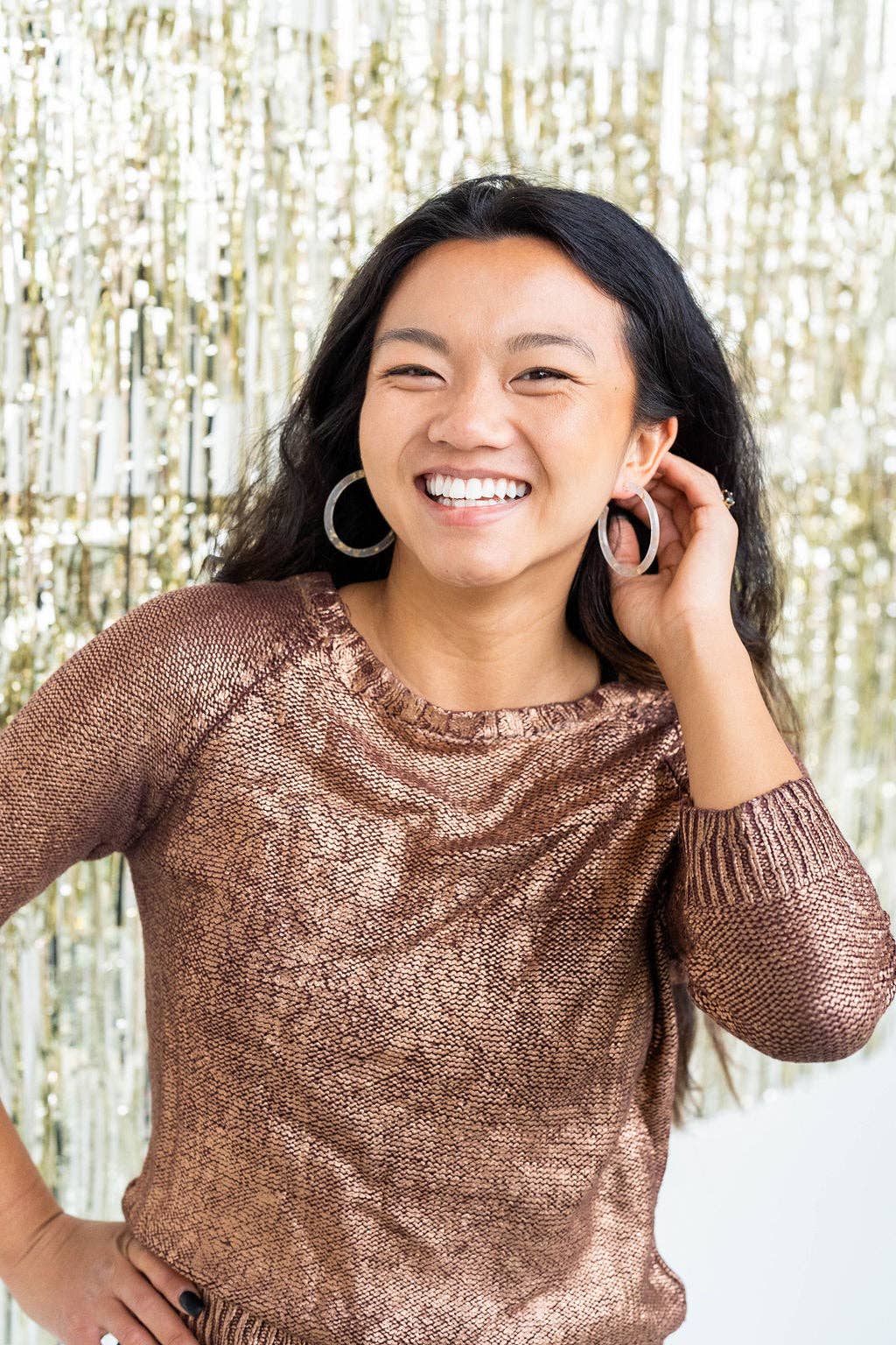 Cameron Hoops - Gold Flake // Jewelry, Earrings, Holiday