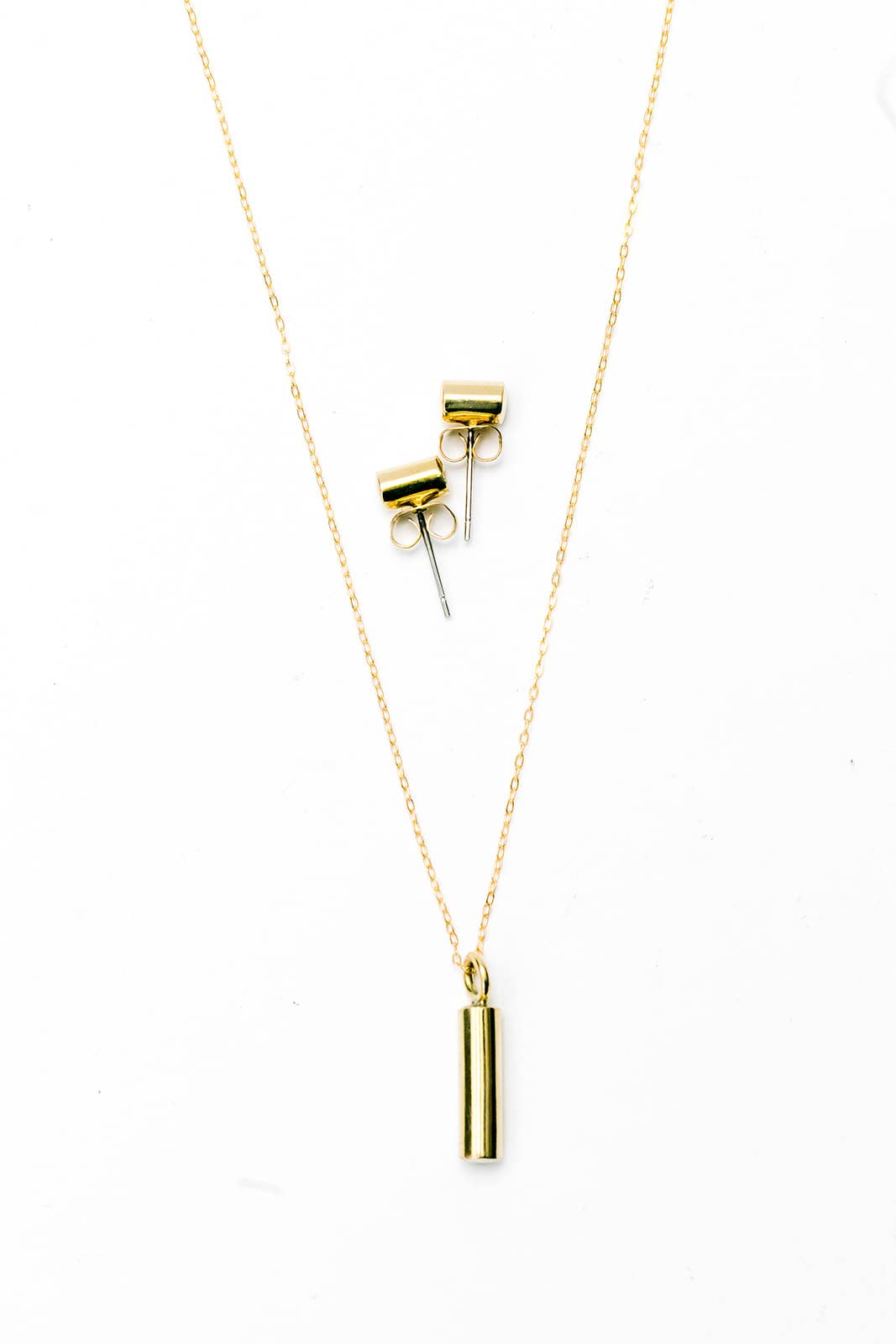 Cylinder Pendant Necklace