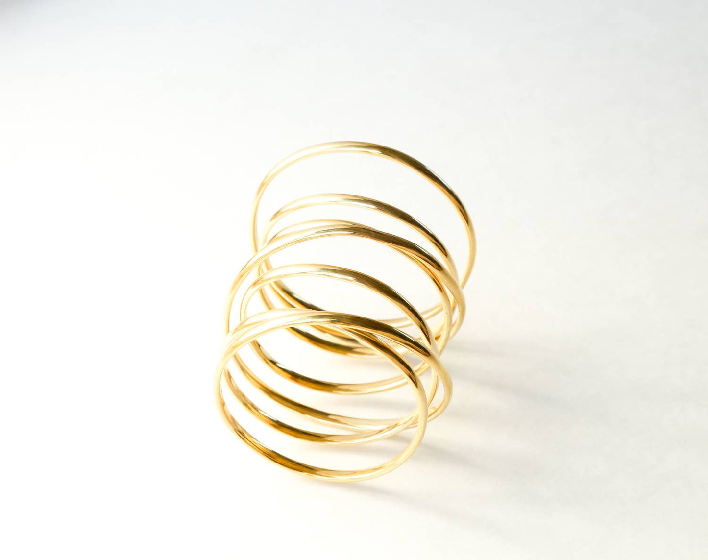 Brass Infinity layered expanding Bangle bracelet