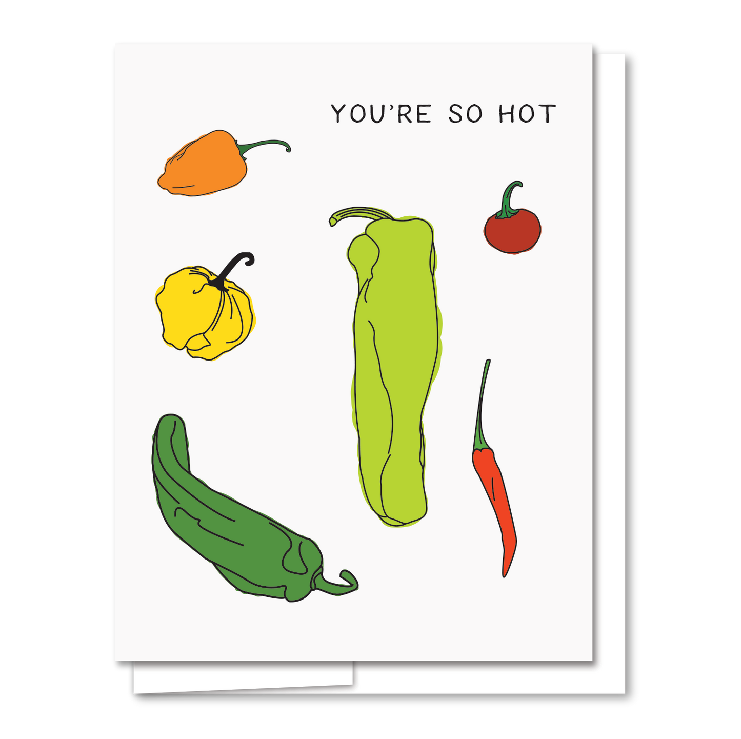 You're So Hot (Peppers) - Letterpress Funny Love Card