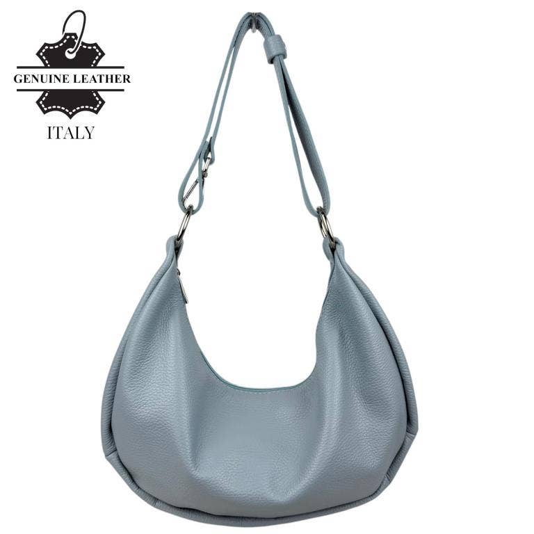 Italian Leather Crescent Design Shoulder Bag 58038