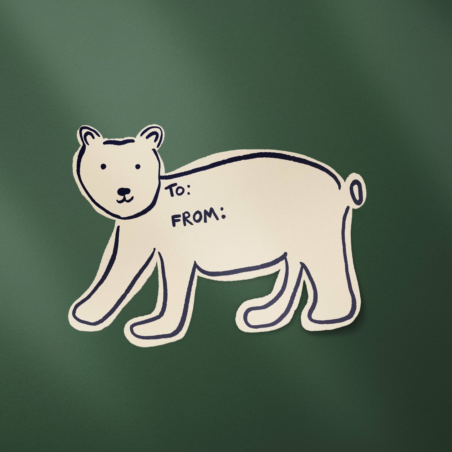 Polar Bear Matte Gift Label Sticker