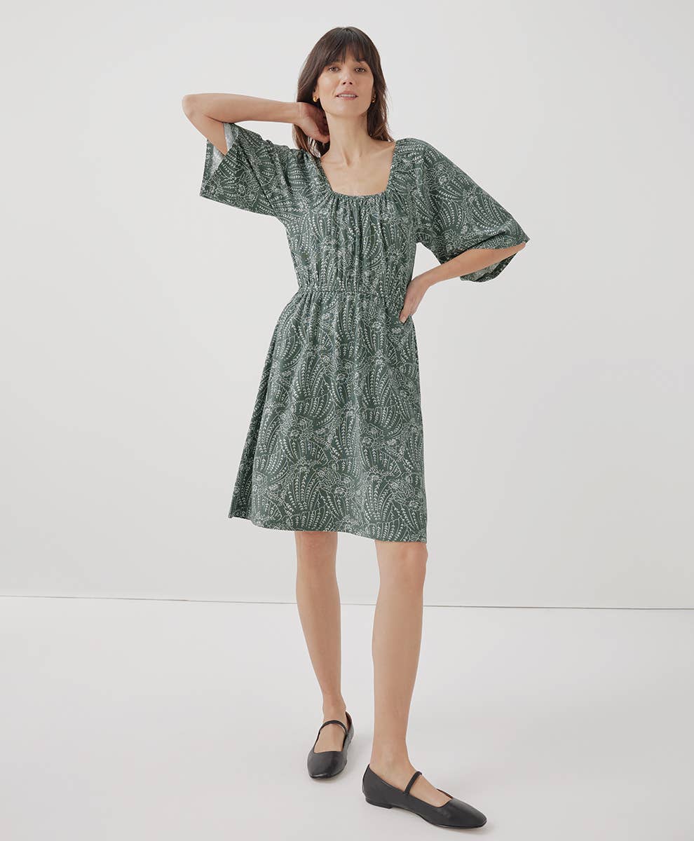 Luxe Jersey Flutter Sleeve Dress | Vintage Garden