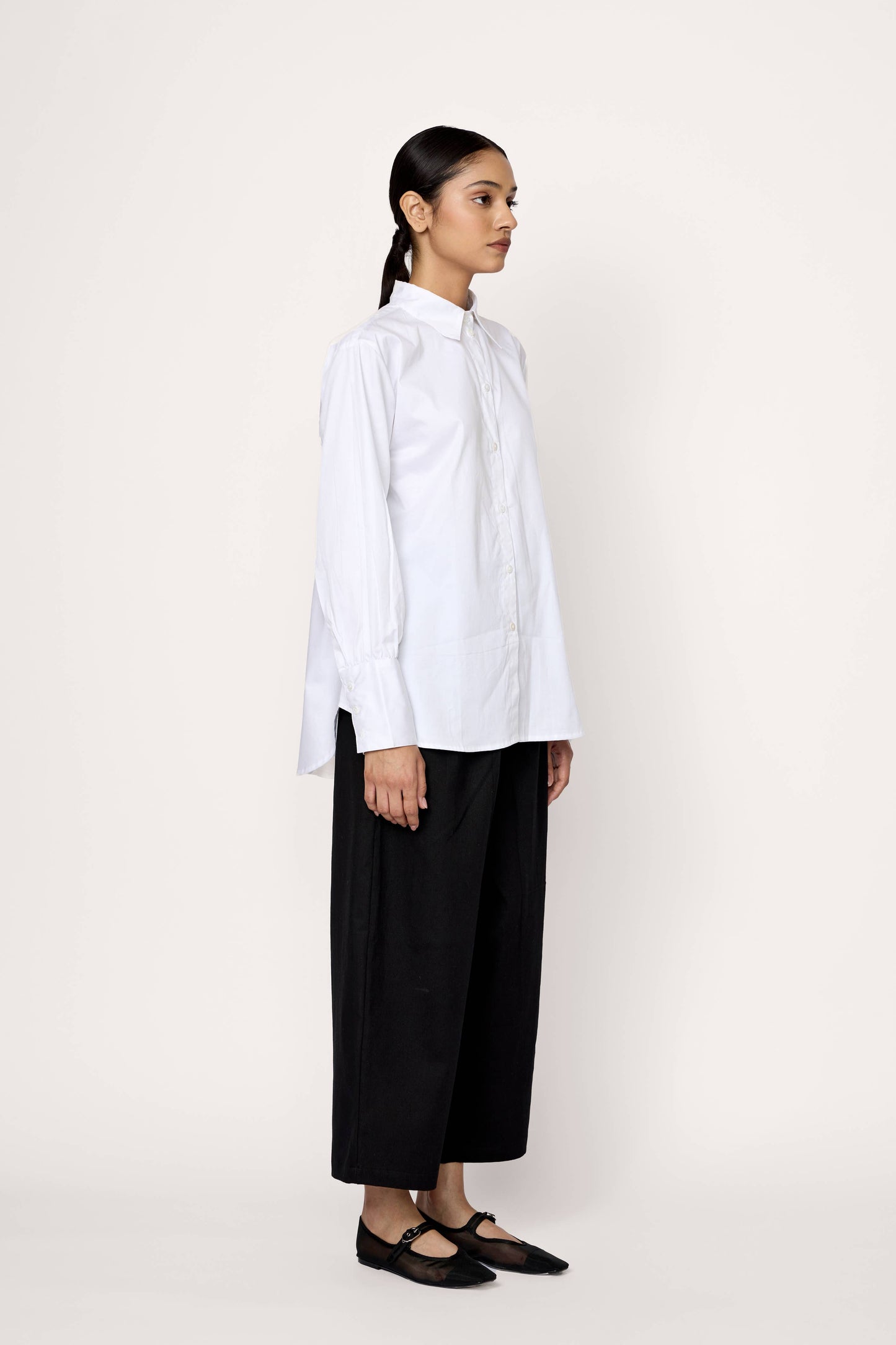 Museo Button Down Shirt | White Poplin