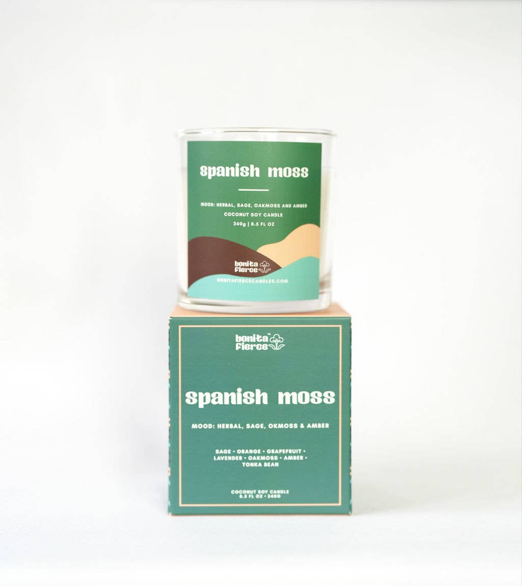 Spanish Moss Candle | Herbal Sage, Oakmoss & Amber Candle