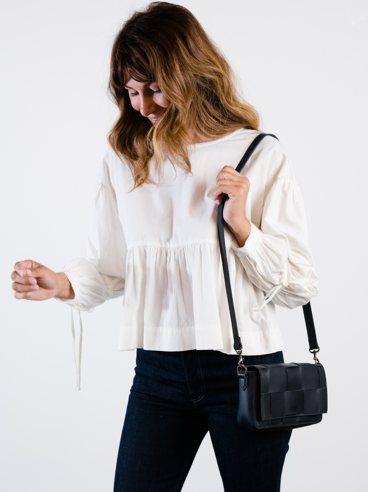 Mini Flap Woven Crossbody