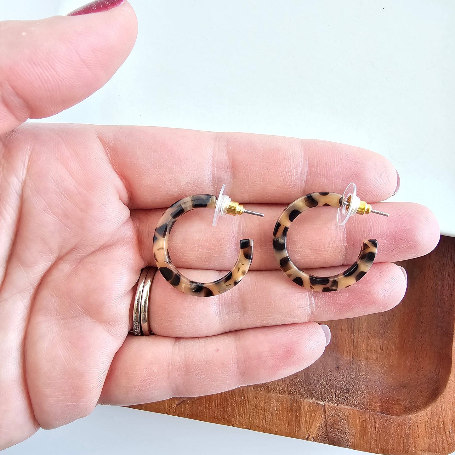 Cam Mini Hoops - Cheetah // Jewelry, Earrings, Fall