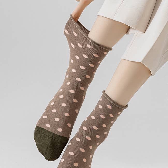 Mulberry Silk Polka Dot Socks