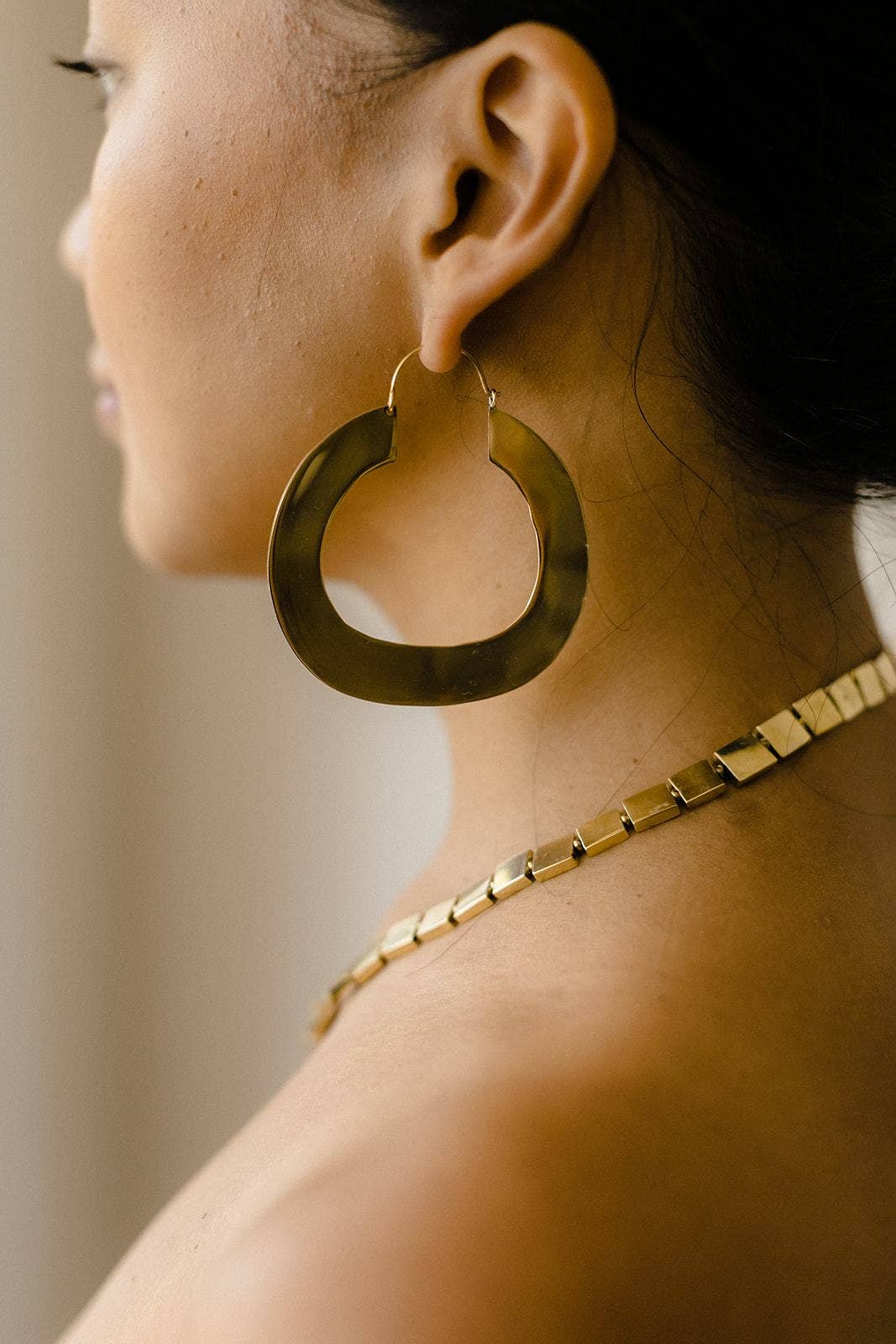 Flat Hoop Earrings - AA22