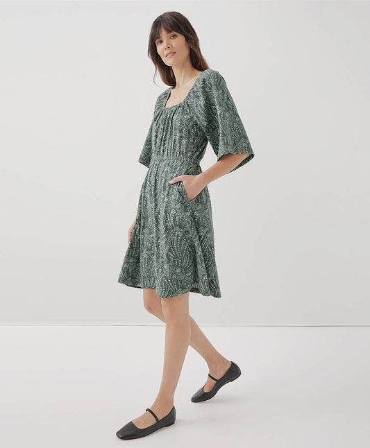 Luxe Jersey Flutter Sleeve Dress | Vintage Garden