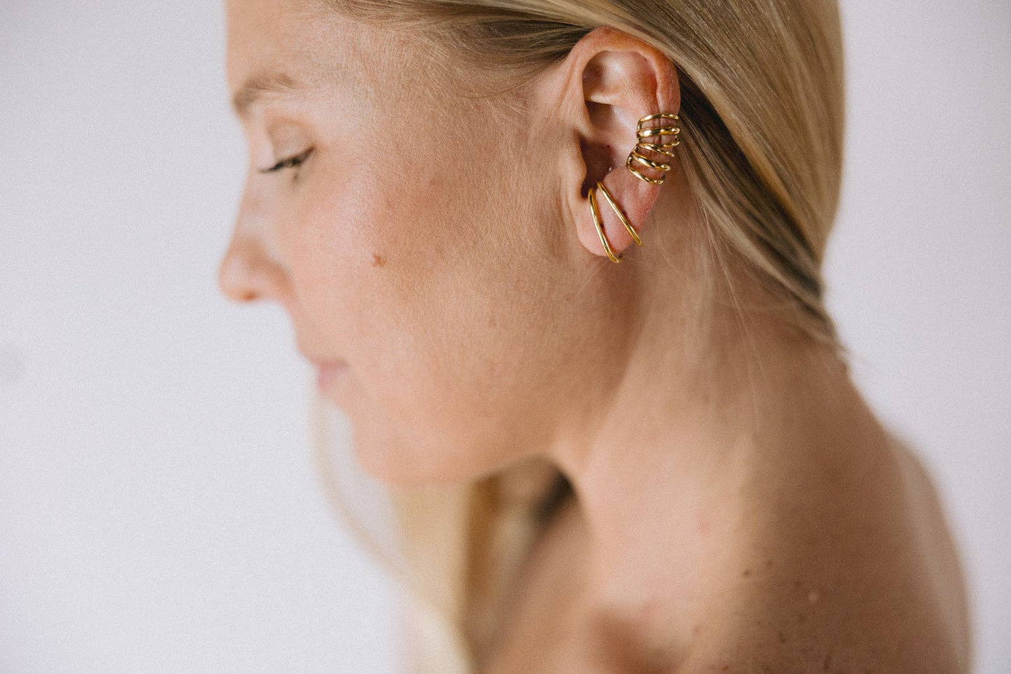 Handcrafted Recycled Brass Ear Cuff from Kenya (AA2)