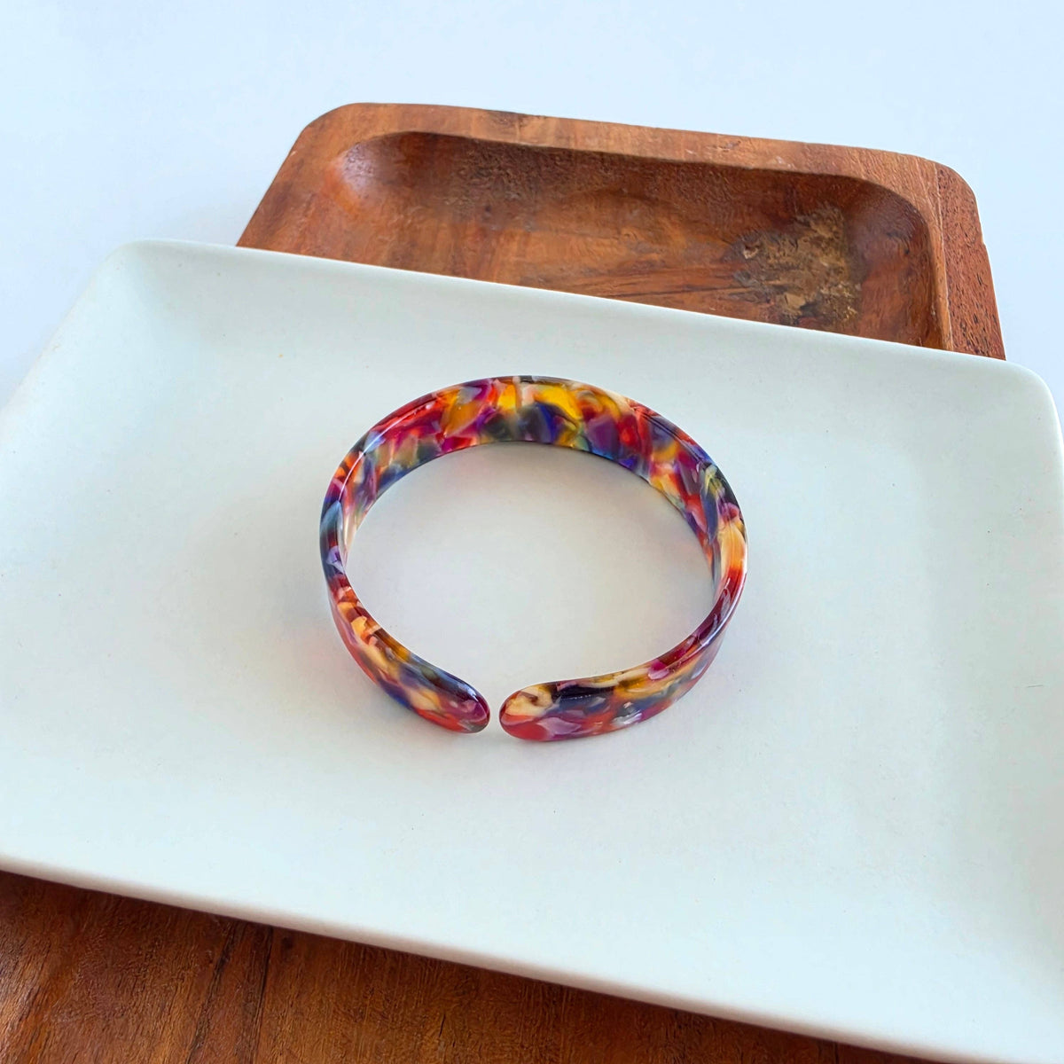 Brynn Bracelet - Jewel Stained Glass - Small // Cuff Bangle